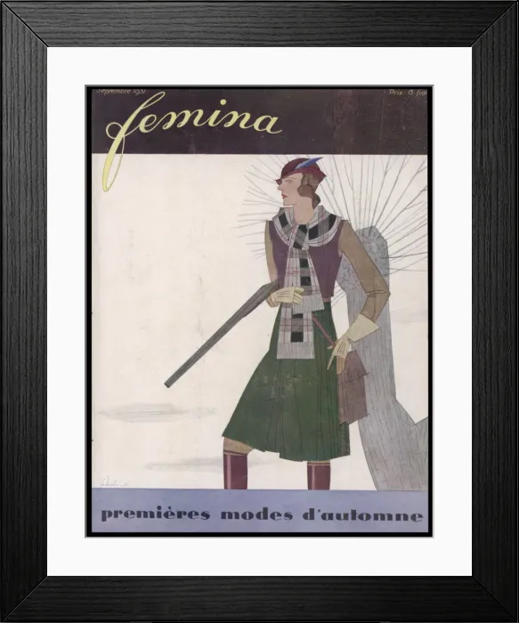 Framed Print : ELEGANT SHOOTING LADY Framed Print : ELEGANT SHOOTING LADY