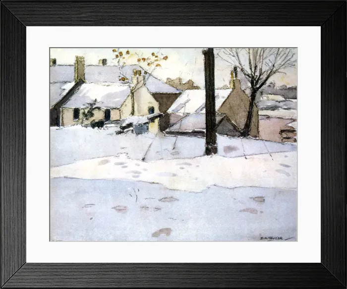 Framed Print : VILLAGE IN WINTER Framed Print : VILLAGE IN WINTER