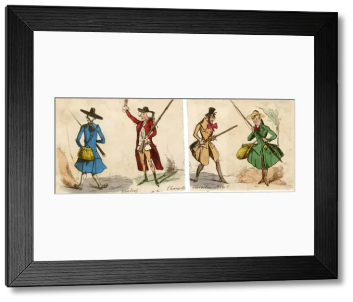 Framed Print : HUNTERS OLD AND NEW Framed Print : HUNTERS OLD AND NEW