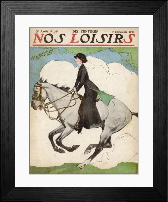 Framed Print : LADY RIDING ASTRIDE 1913 Framed Print : LADY RIDING ASTRIDE 1913