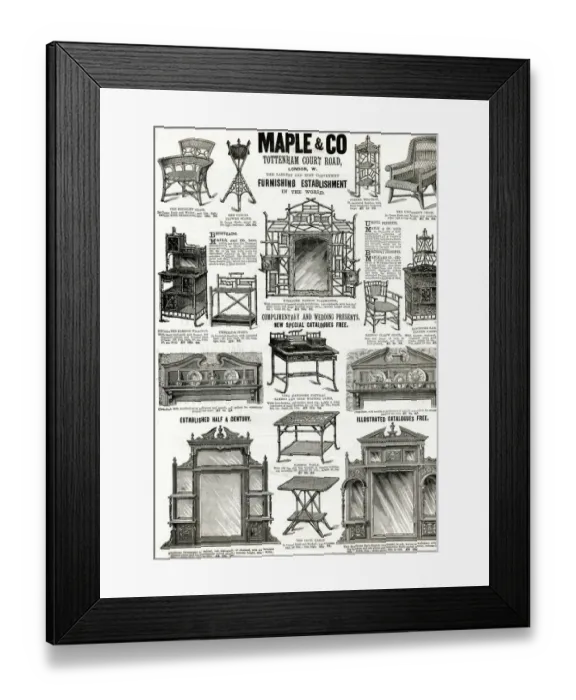 Framed Print : Advert for Maple & Co furniture 1890 Advert for Maple & Co furniture 1890 Framed Print : Advert for Maple & Co furniture 1890 Advert for Maple & Co furniture 1890