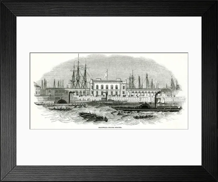 Framed Print : Blackwall, Thames Steamer 1846 Framed Print : Blackwall, Thames Steamer 1846