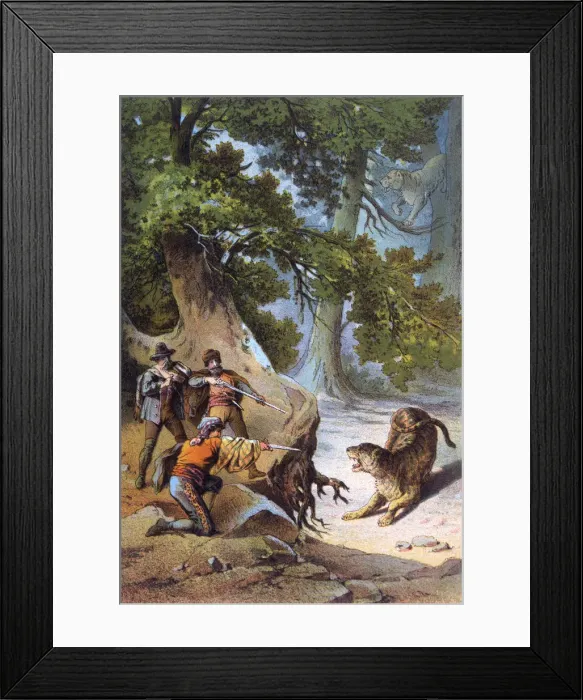 Framed Print : MEXICANS, MOUNTAIN LION Framed Print : MEXICANS, MOUNTAIN LION