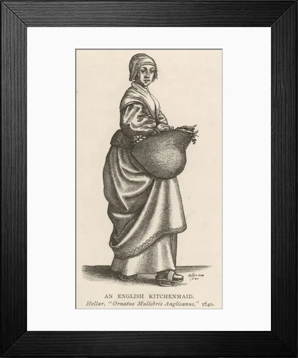 Framed Print : COSTUME / SERVANT C17TH Framed Print : COSTUME / SERVANT C17TH