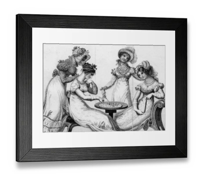 Framed Print : LADIES PLAYING SOLITAIRE Framed Print : LADIES PLAYING SOLITAIRE