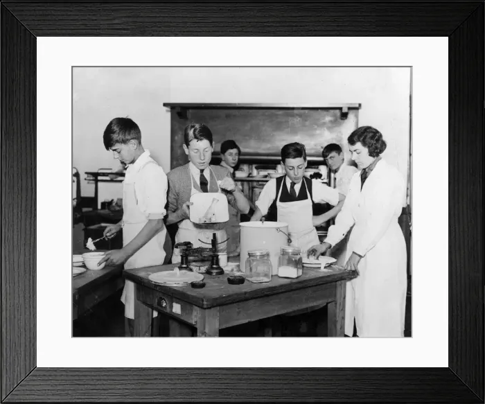 Framed Print : BOYS COOKING Framed Print : BOYS COOKING