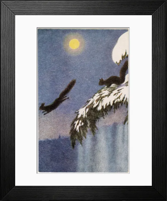 Framed Print : SQUIRRELS AT NIGHT 1905 Framed Print : SQUIRRELS AT NIGHT 1905