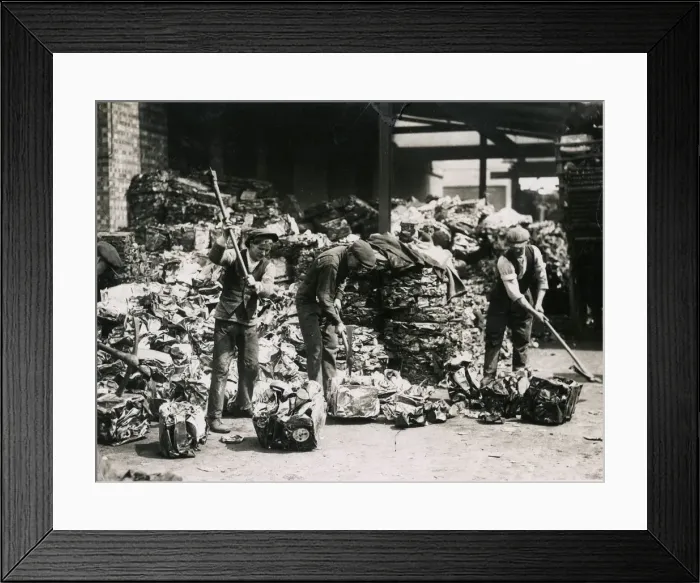Framed Print : WORKMEN PREPARING SCRAP Framed Print : WORKMEN PREPARING SCRAP