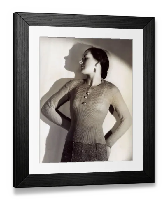 Framed Print : FANCY STITCH JUMPER 1936 Framed Print : FANCY STITCH JUMPER 1936
