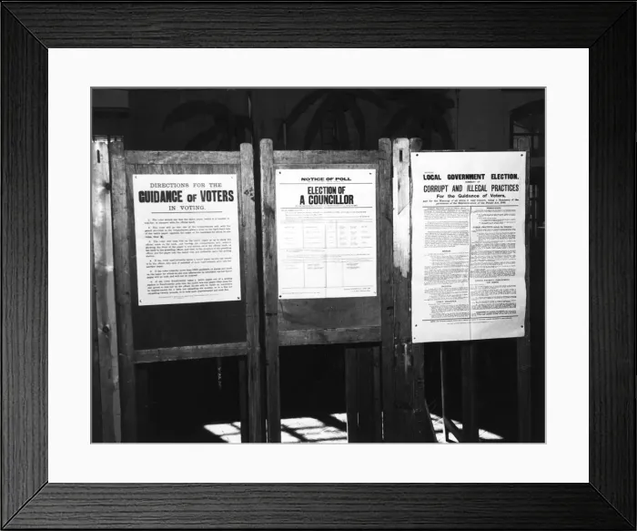 Framed Print : ELECTION NOTICES 1978 Framed Print : ELECTION NOTICES 1978
