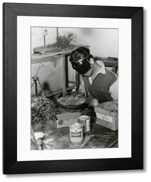 Framed Print : METAL WORKER 1960S Framed Print : METAL WORKER 1960S