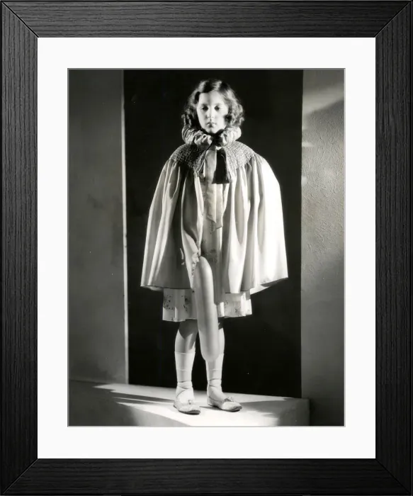 Framed Print : SULLEN GIRL IN CAPE Framed Print : SULLEN GIRL IN CAPE