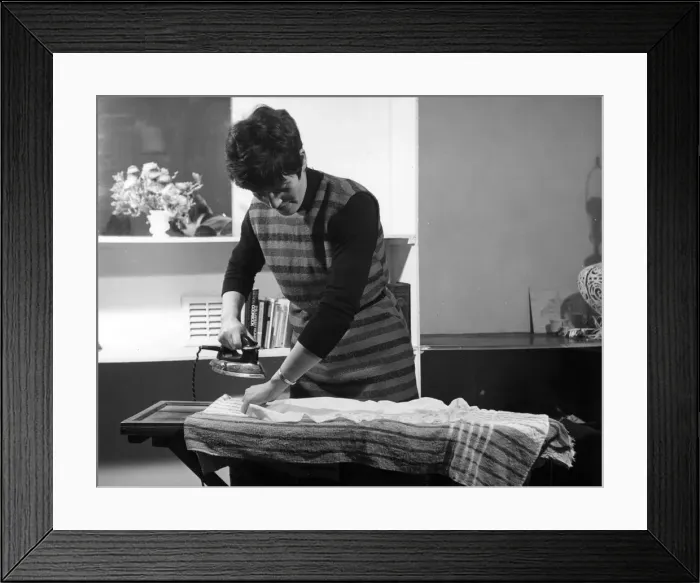 Framed Print : HOUSEHOLD / IRONING / 1960S Framed Print : HOUSEHOLD / IRONING / 1960S