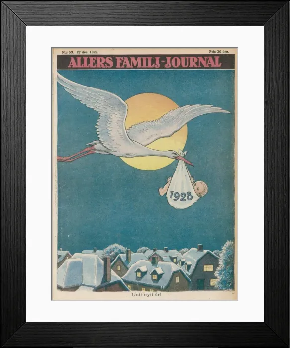 Framed Print : SWEDISH NEW YEAR 1928 Framed Print : SWEDISH NEW YEAR 1928