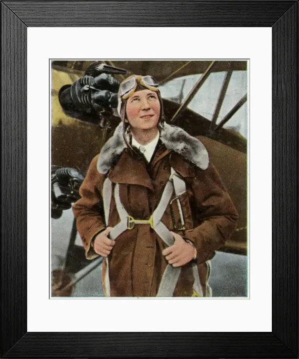 Framed Print : Clarence Chamberlin, woman aviator 1927 Framed Print : Clarence Chamberlin, woman aviator 1927