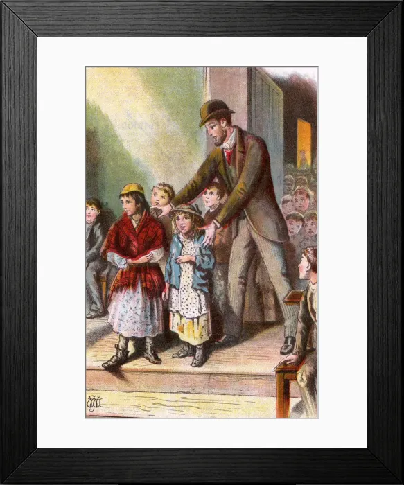 Framed Print : DESTITUTE CHILDREN FED Framed Print : DESTITUTE CHILDREN FED