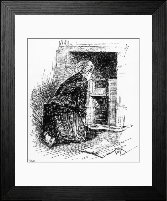 Framed Print : LIGHTING THE FIRE Framed Print : LIGHTING THE FIRE