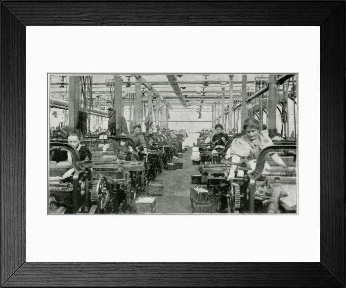 Framed Print : COTTON WEAVING 1902 Framed Print : COTTON WEAVING 1902