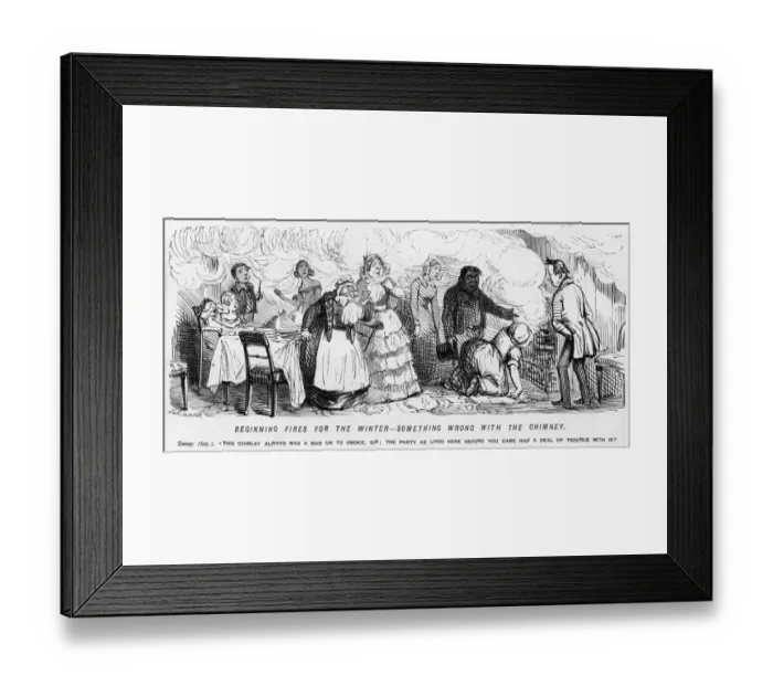 Framed Print : BADLY SMOKING CHIMNEY Framed Print : BADLY SMOKING CHIMNEY
