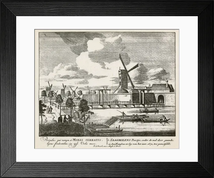 Framed Print : WINDMILL AMSTERDAM 1672 Framed Print : WINDMILL AMSTERDAM 1672