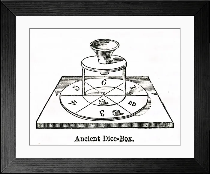 Framed Print : Ancient dice-box Framed Print : Ancient dice-box