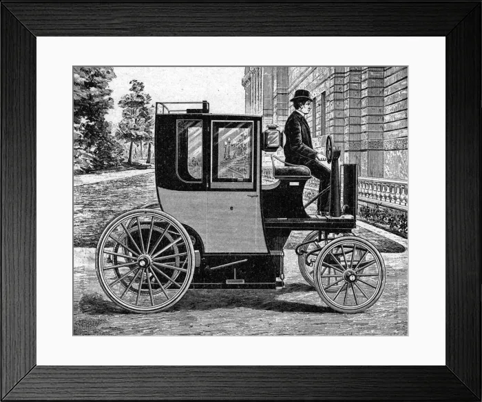 Framed Print : ELECTRIC CAB. LONDON Framed Print : ELECTRIC CAB. LONDON