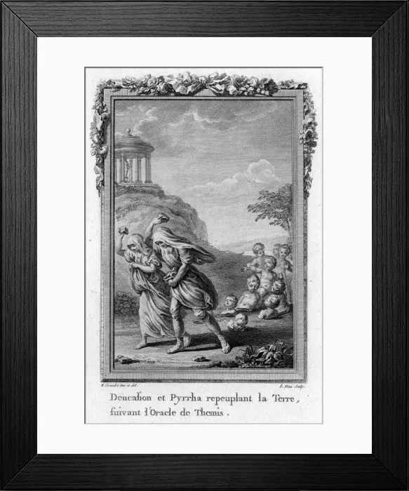 Framed Print : DEUCALION AND PYRRHA Framed Print : DEUCALION AND PYRRHA