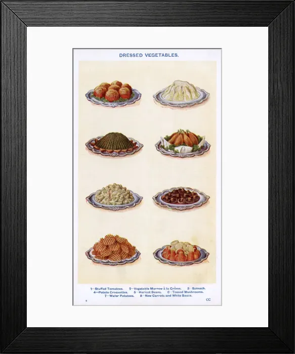 Framed Print : DRESSED VEGETABLES Framed Print : DRESSED VEGETABLES