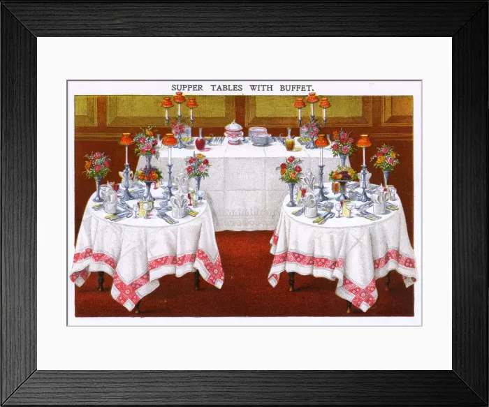 Framed Print : SUPPER TABLES & BUFFET SUPPER TABLES & BUFFET Framed Print : SUPPER TABLES & BUFFET SUPPER TABLES & BUFFET