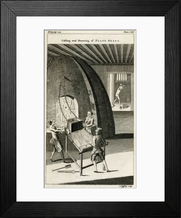 Framed Print : GLASS MAKING 1755 - 2