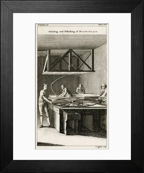 Framed Print : GLASS MAKING 1755 - 3 Framed Print : GLASS MAKING 1755 - 3
