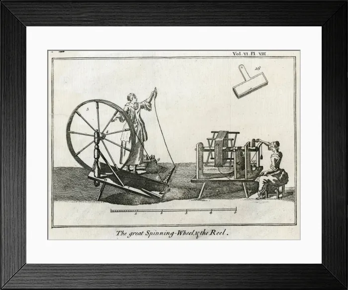 Framed Print : SPINNING WHEEL AND REEL Framed Print : SPINNING WHEEL AND REEL