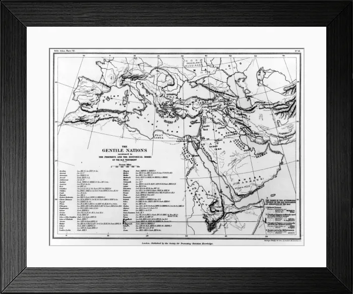 Framed Print : MAP / GENTILE NATIONS Framed Print : MAP / GENTILE NATIONS