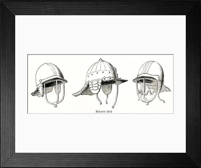 Framed Print : Military helmets 1645 Framed Print : Military helmets 1645