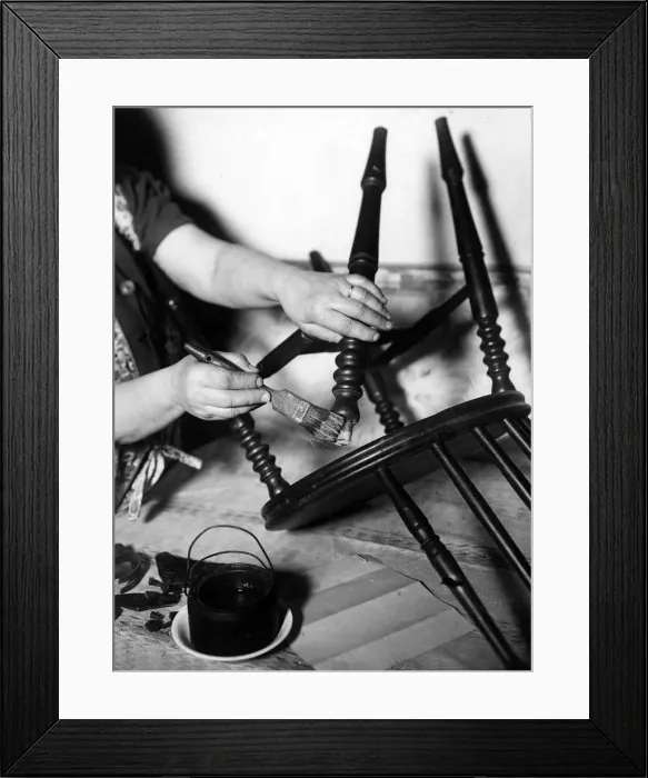 Framed Print : MENDING A CHAIR Framed Print : MENDING A CHAIR