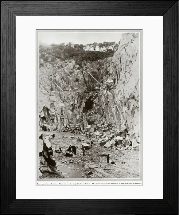 Framed Print : Rubislaw Quarry in Aberdeen 1909 Framed Print : Rubislaw Quarry in Aberdeen 1909
