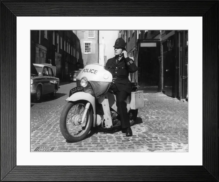 Framed Print : POLICEMAN ON MOTORBIKE Framed Print : POLICEMAN ON MOTORBIKE