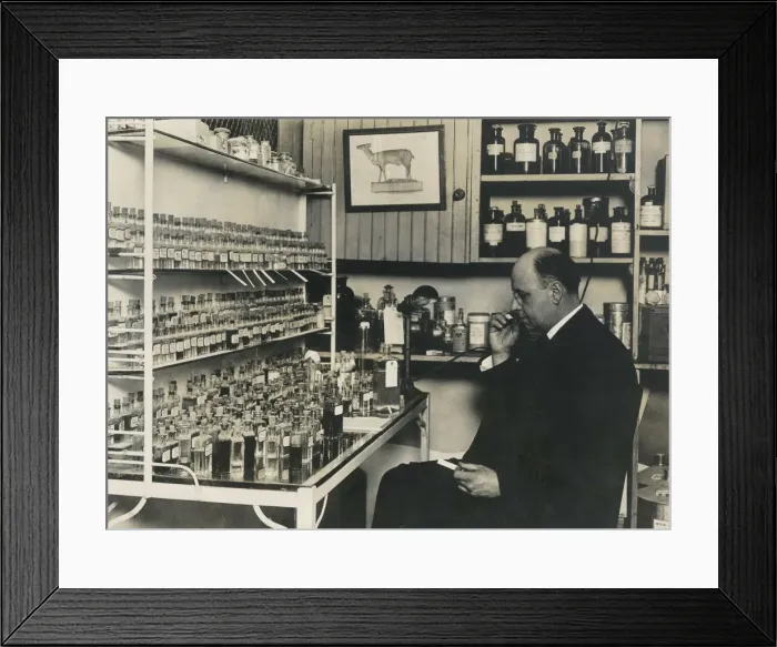 Framed Print : CHEMIST AT WORK Framed Print : CHEMIST AT WORK