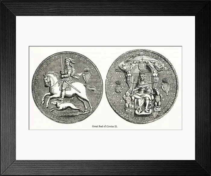 Framed Print : Great seal of Charles II Framed Print : Great seal of Charles II