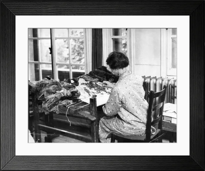 Framed Print : TAPESTRY MAKING 1930S Framed Print : TAPESTRY MAKING 1930S