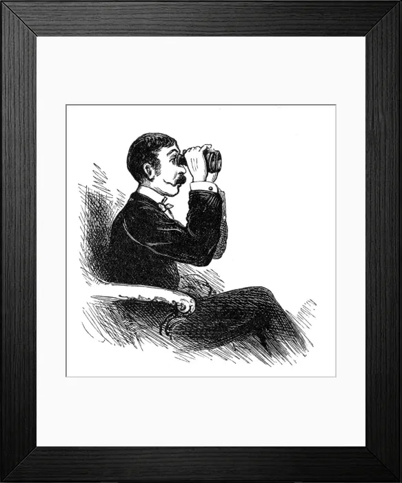Framed Print : KEEN-EYED THEATREGOER Framed Print : KEEN-EYED THEATREGOER