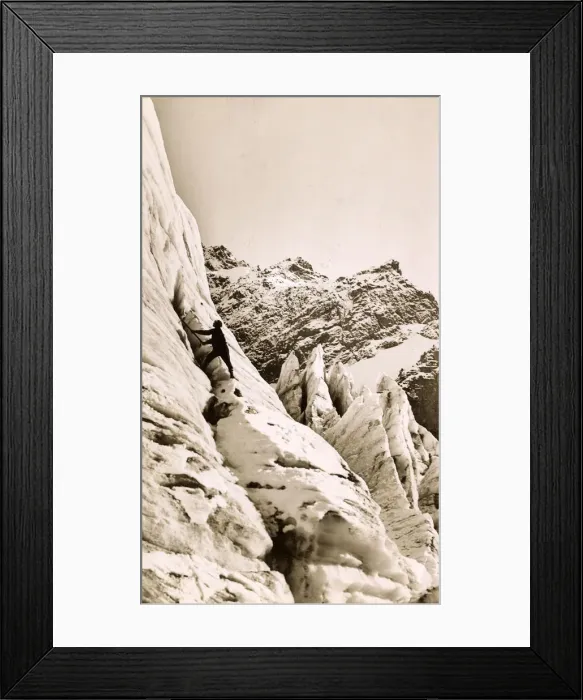 Framed Print : CLIMBING GLACIAL ICE Framed Print : CLIMBING GLACIAL ICE