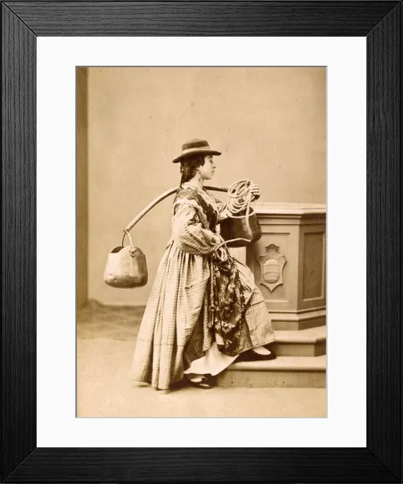 Framed Print : VENETIAN WATER CARRIER Framed Print : VENETIAN WATER CARRIER