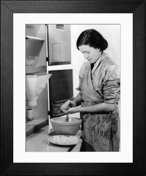 Framed Print : MAKING NUT CUTLETS Framed Print : MAKING NUT CUTLETS