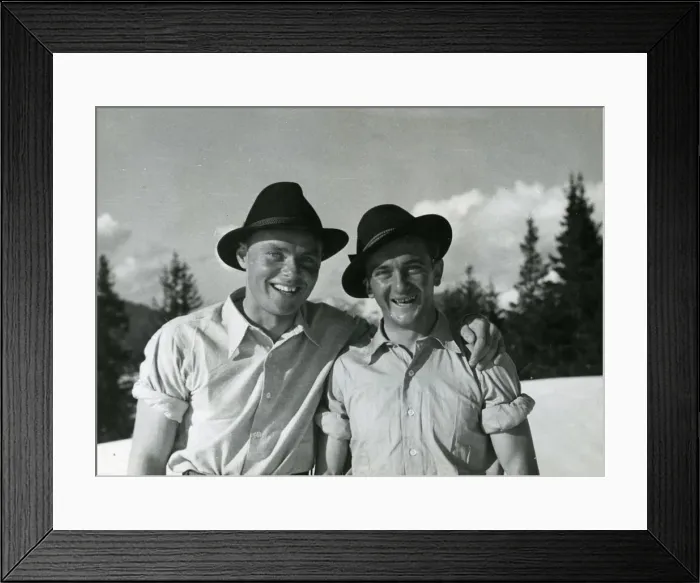 Framed Print : SWISS CHAPS IN HATS Framed Print : SWISS CHAPS IN HATS