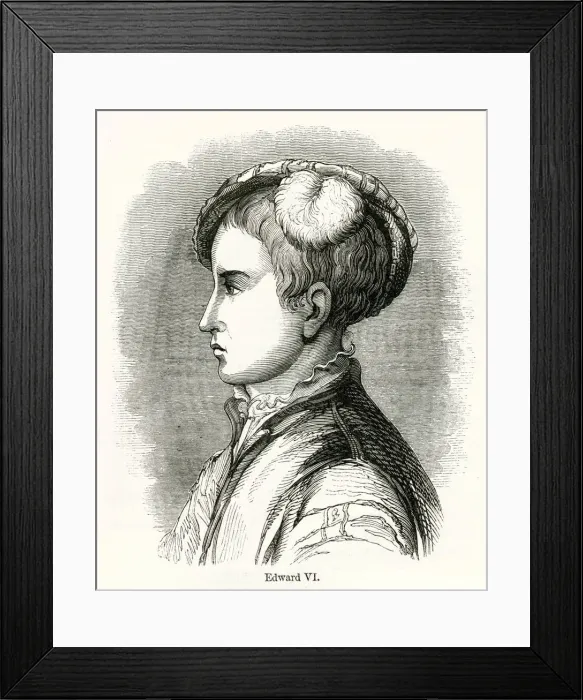 Framed Print : Edward VI (1537- 1553), King of England and Ireland from 28 January 1547 until his death Framed Print : Edward VI (1537- 1553), King of England and Ireland from 28 January 1547 until his death