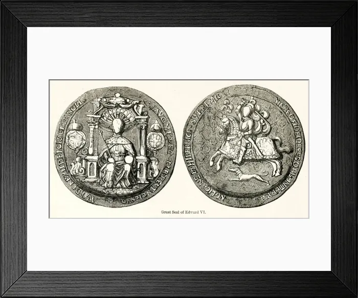 Framed Print : Great seal of Edward VI