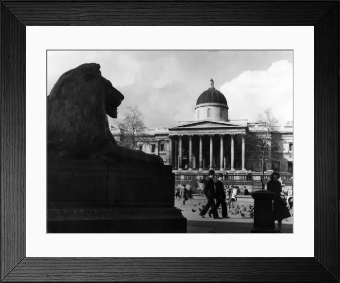Framed Print : TRAFALGAR SQUARE 1950S Framed Print : TRAFALGAR SQUARE 1950S