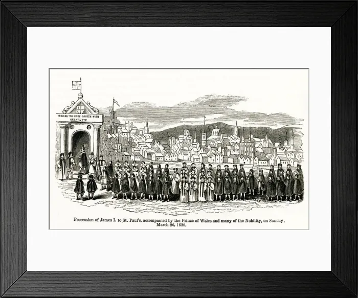 Framed Print : Procession of James I 1620 Framed Print : Procession of James I 1620