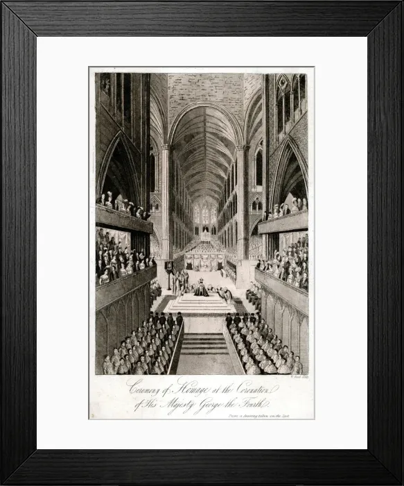 Framed Print : Coronation of George IV Framed Print : Coronation of George IV